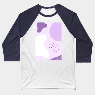 Purple Postmodern Cow - abstract quirky design Baseball T-Shirt